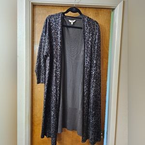 Leopard duster cardigan 3x